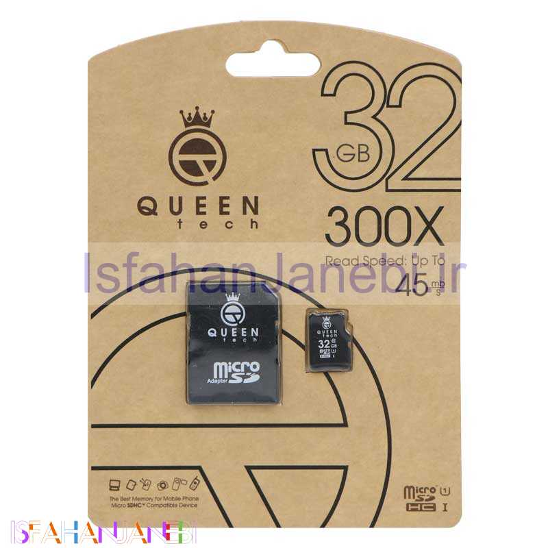 اصفهان جانبی-رم میکرو 32 گیگ کوئین تک QUEEN TECH U1 45MB/s + خشاب
