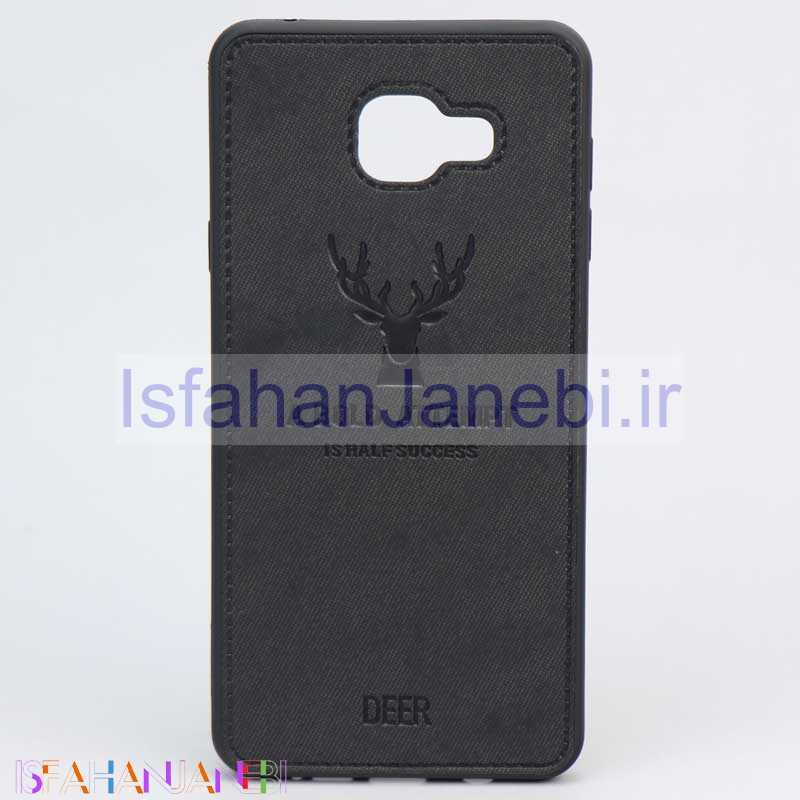اصفهان جانبی-قاب چرمی طرح گوزن Samsung A7 2016 مشکی