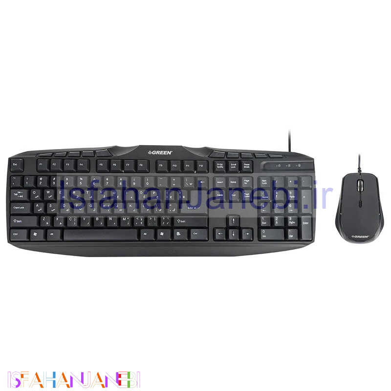 اصفهان جانبی-کیبورد و موس گرین GKM-305