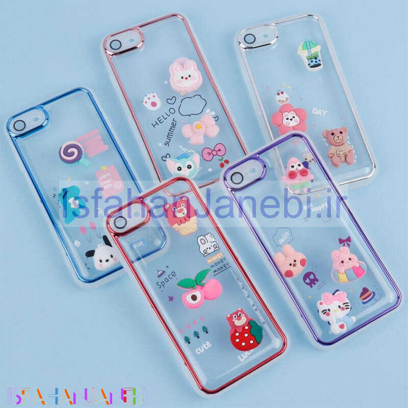 اصفهان جانبی-قاب شفاف عروسک برجسته محافظ لنزدار iPhone 7 / 8 / SE 2020