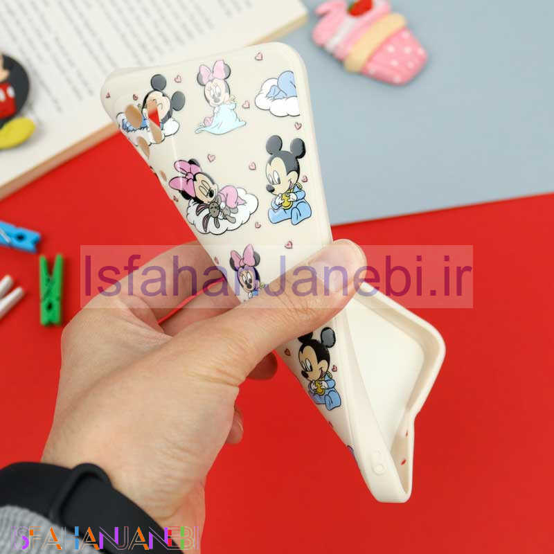 اصفهان جانبی-قاب سیلیکونی سفید محافظ لنزدار طرح میکی موس 3 شیائومی Xiaomi Poco M3 Pro