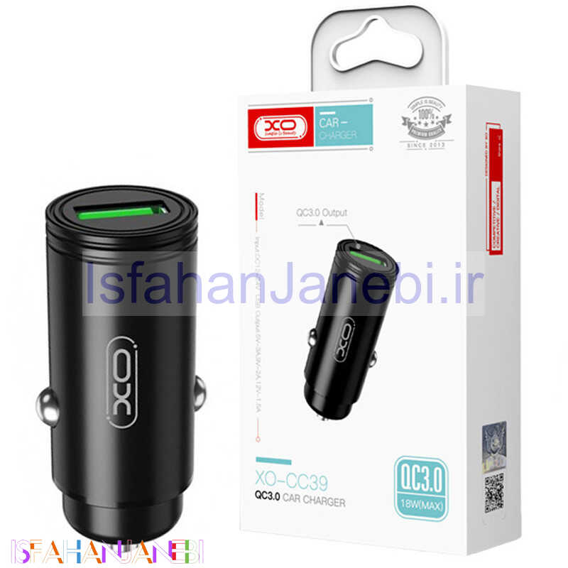 اصفهان جانبی-شارژر فندکی فست شارژ XO XO-CC39 3A QC3.0 PD 18W
