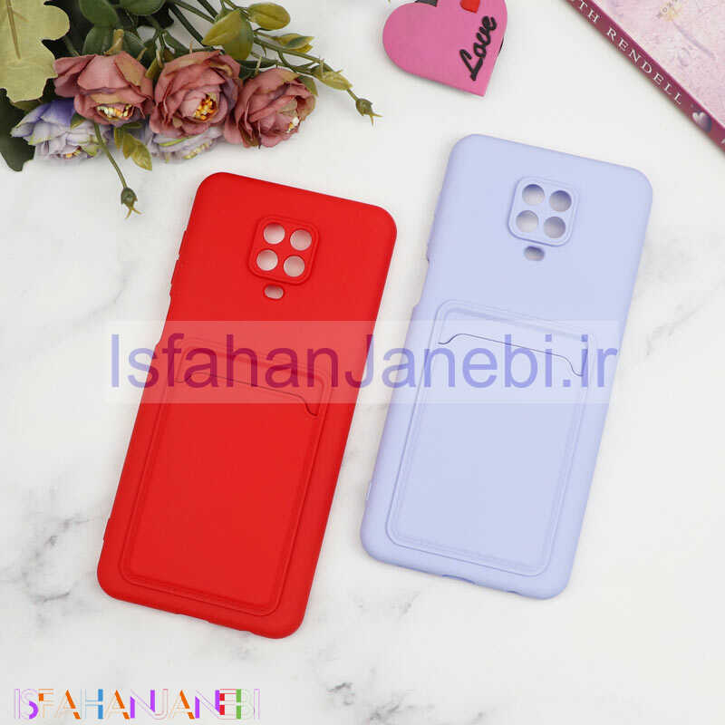 اصفهان جانبی-قاب سیلیکونی جاکارتی دار محافظ لنزدار Xiaomi Redmi Note 9s / Note 9 Pro لایت
