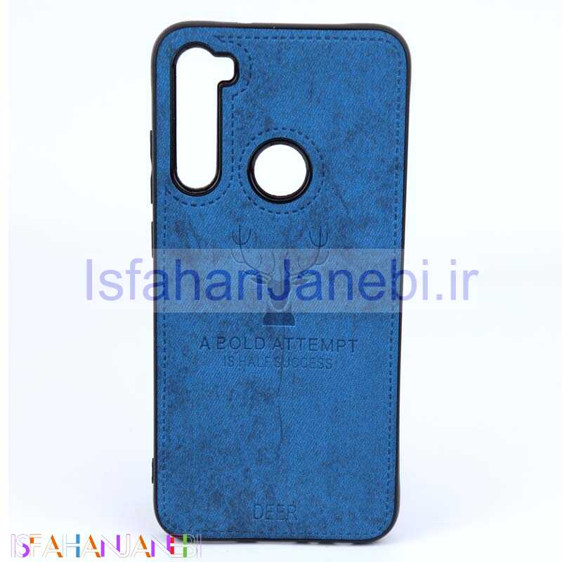 اصفهان جانبی-قاب چرمی طرح گوزن Xiaomi Redmi Note 8 آبی