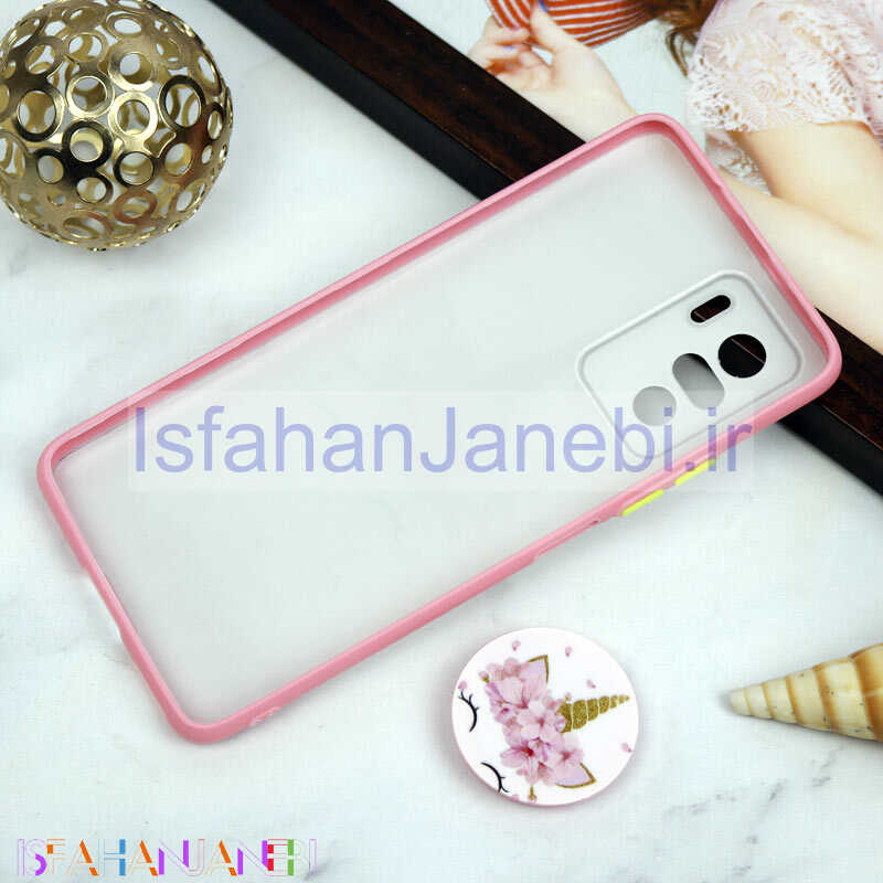 اصفهان جانبی-قاب PC محافظ لنز دار طرح یونیکورن + پاپ سوکت Xiaomi Poco F3