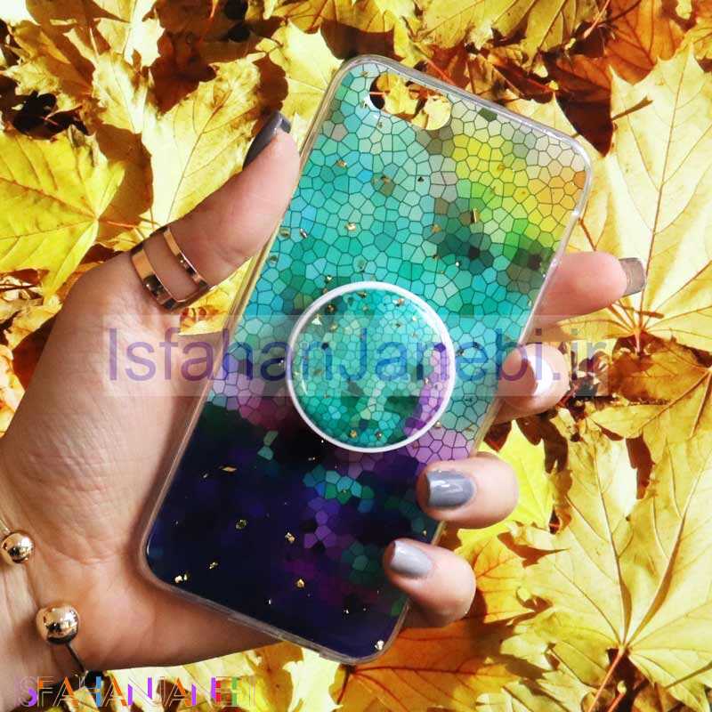 اصفهان جانبی-قاب رنگین کمانی پاپ سوکت دار خرچنگی کد9 آیفون 6/6s