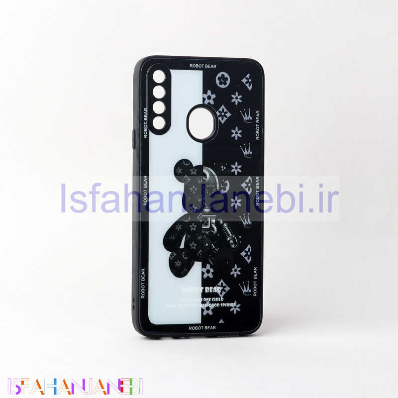 اصفهان جانبی-قاب پشت گلسی Robot Bear محافظ لنزدار Samsung Galaxy A20s