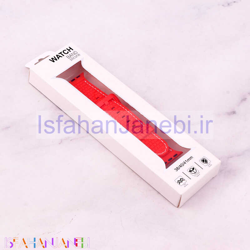 اصفهان جانبی-بند اپل واچ طرح سیلیکونی دور دوخت 41/40/38mm
