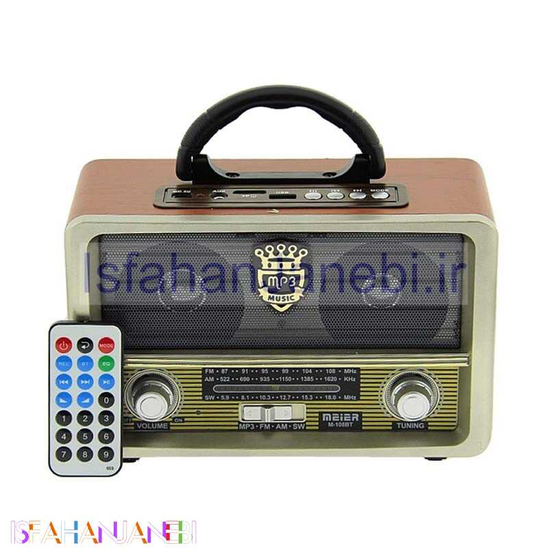اصفهان جانبی-رادیو اسپیکر بلوتوثی رم و فلش خور Meier M-108BT + ریموت کنترل
