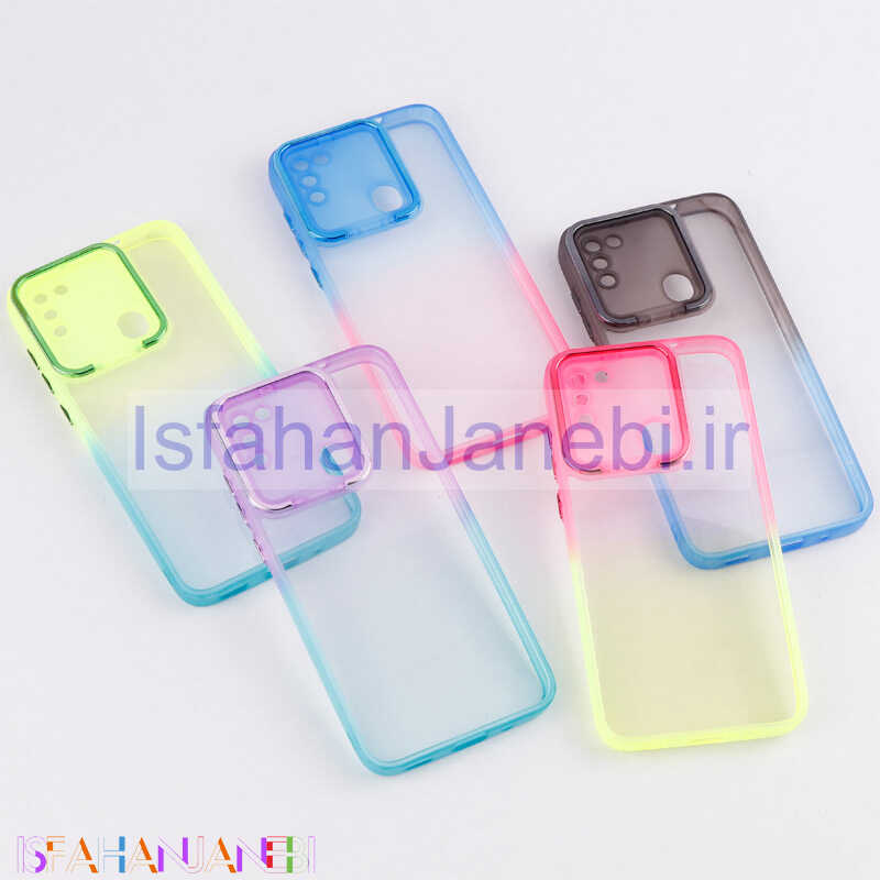 اصفهان جانبی-قاب ضد ضربه استند شو دور رنگی محافظ لنزدار Samsung Galaxy A11