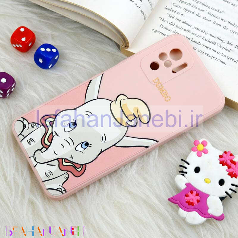 اصفهان جانبی-قاب سیلیکونی عروسکی محافظ لنزدار طرح دامبو Xiaomi Redmi Note 10 / Redmi Note 10s