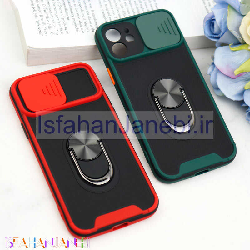 اصفهان جانبی-قاب ضد ضربه محافظ لنزدار کشویی هولدر دار بتمن کلاسیک آیفون iPhone 12 Pro