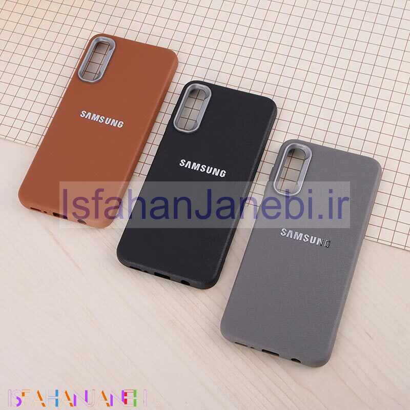 اصفهان جانبی-قاب چرمی ژله ای Leather سامسونگ Galaxy A30s / A50 / A50s لوگو متال