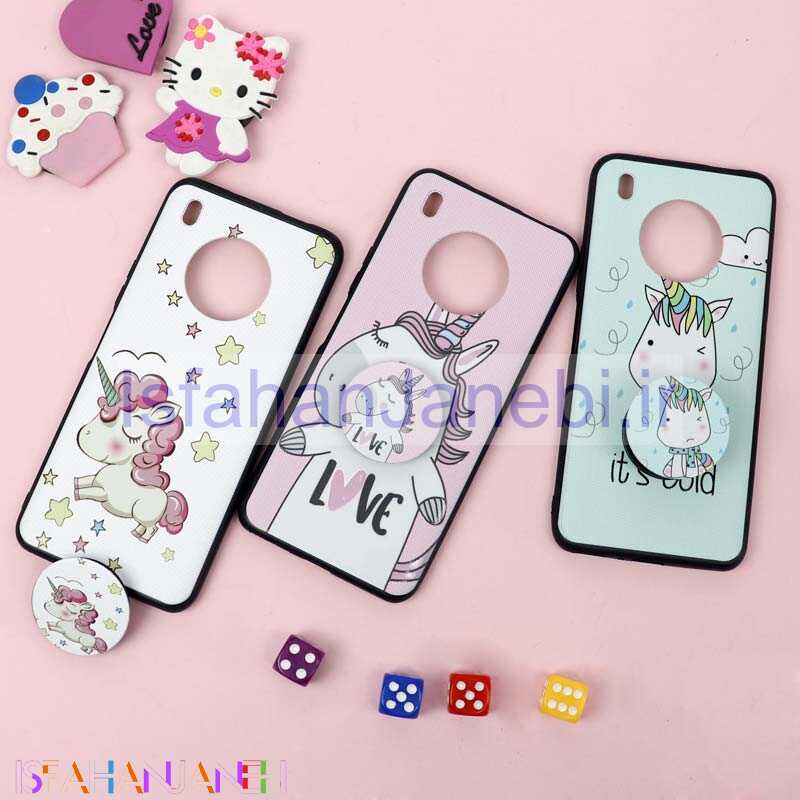 اصفهان جانبی-قاب فانتزی برجسته + پاپ سوکت طرح یونیکورن هواوی Y9a سری D