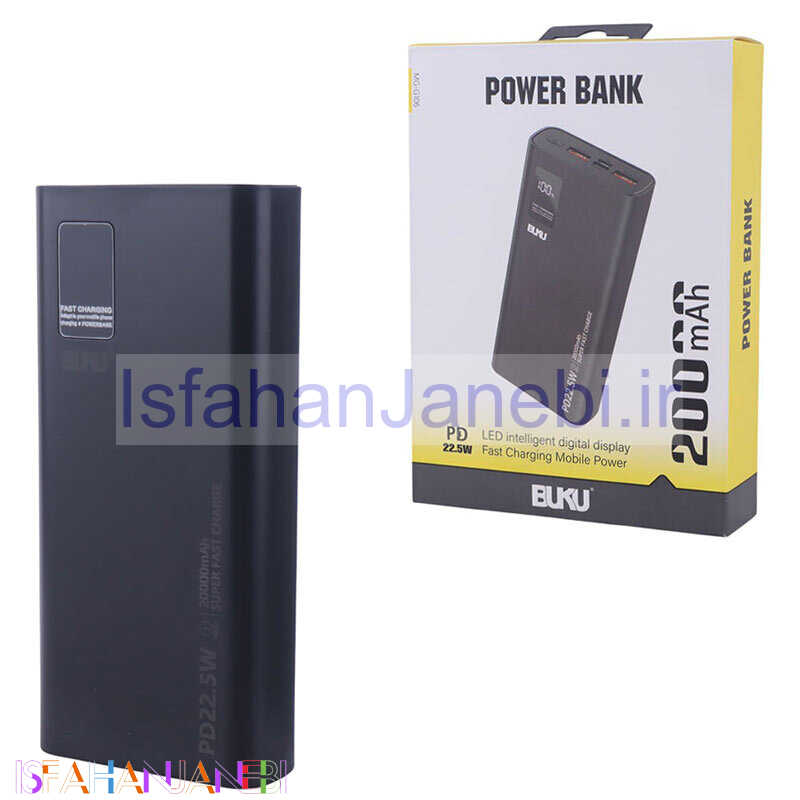 اصفهان جانبی-پاوربانک فست شارژ بوکو MG-G106 QC3.0 PD 18W ظرفیت 20000 میلی آمپر ساعت