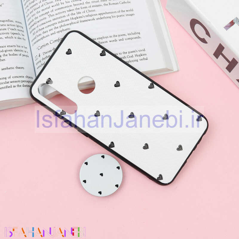 اصفهان جانبی-قاب فانتزی برجسته + پاپ سوکت طرح قلب Xiaomi Redmi Note 8 سری F