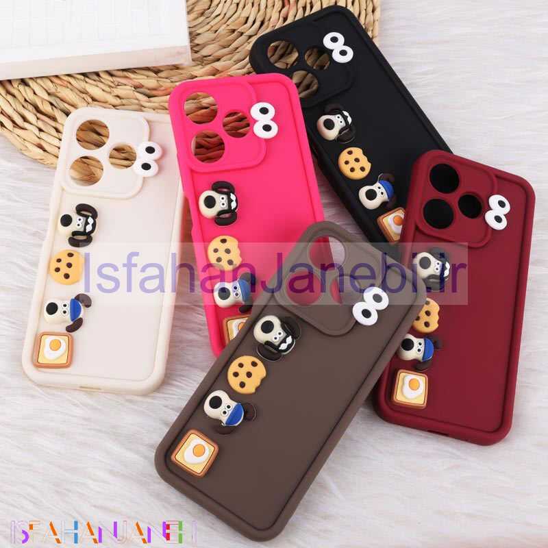 اصفهان جانبی-قاب سولید شیائومی Redmi 13 4G / Redmi 13 5G عروسک برجسته محافظ لنزدار