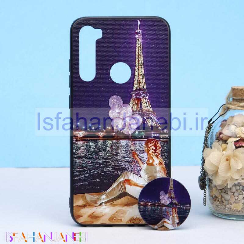 اصفهان جانبی-قاب طرحدار + پاپ سوکت Xiaomi Redmi Note 8 کد2 سری B