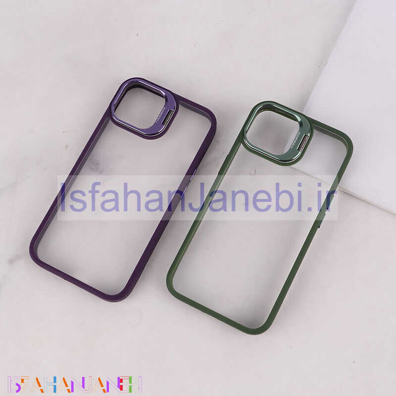 اصفهان جانبی-قاب PC آیفون iPhone 13 /14 استندشو با محافظ لنز رینگی
