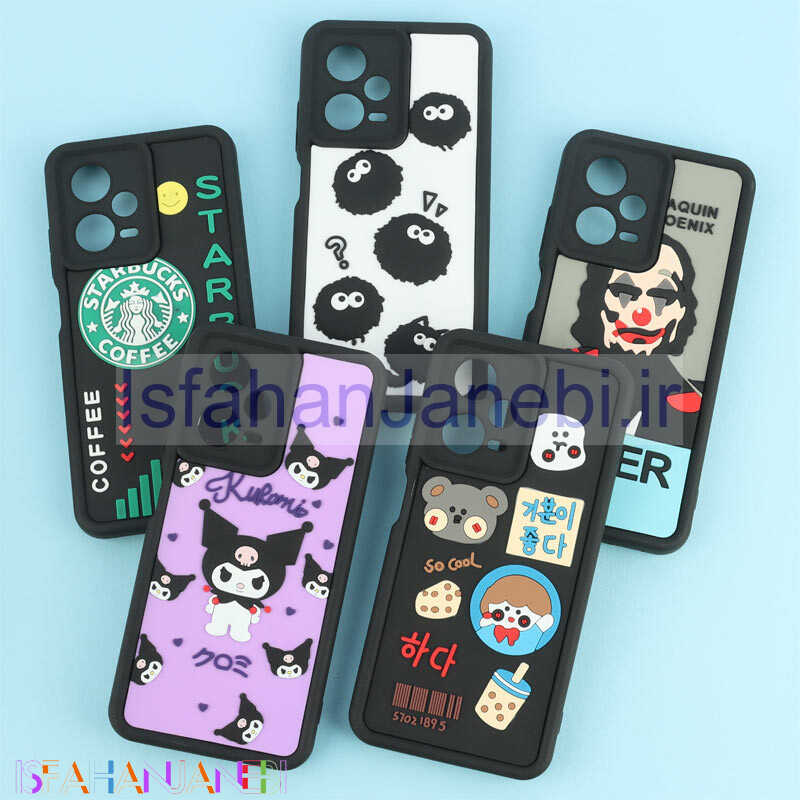 اصفهان جانبی-قاب سولید طرح دار برجسته محافظ لنزدار Xiaomi Redmi Note 12 Pro 5G