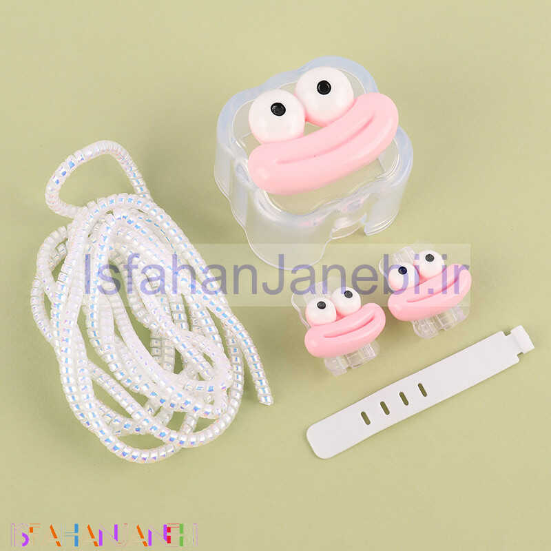 اصفهان جانبی-ست محافظ کابل و کلگی شارژر آیفون طرح لب و چشم