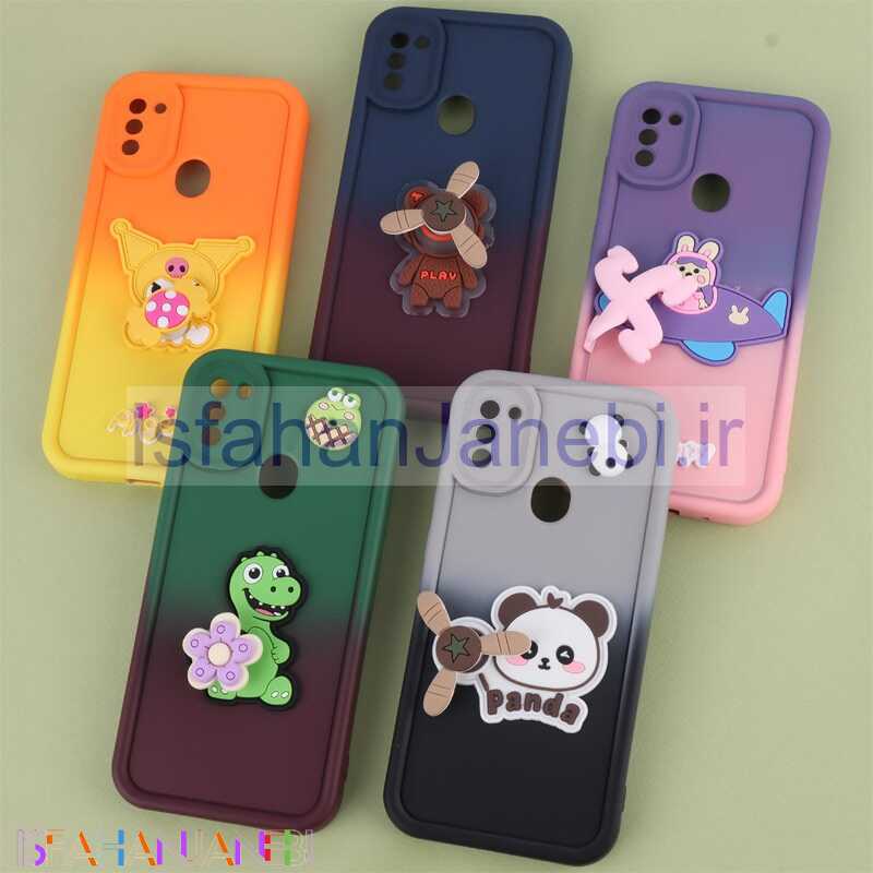 اصفهان جانبی-قاب سیلیکونی سامسونگ Galaxy A11 / M11 اسپینردار محافظ لنزدار دورنگ