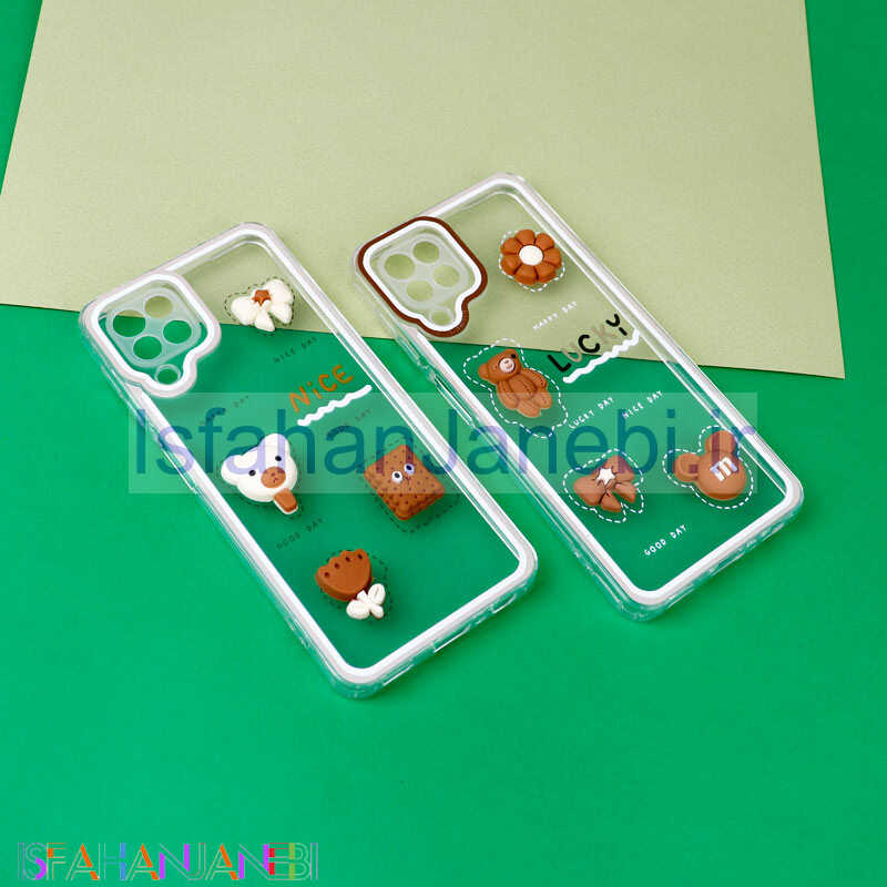 اصفهان جانبی-قاب عروسکی خرس بیسکویتی محافظ لنزدار Samsung Galaxy A22 4G