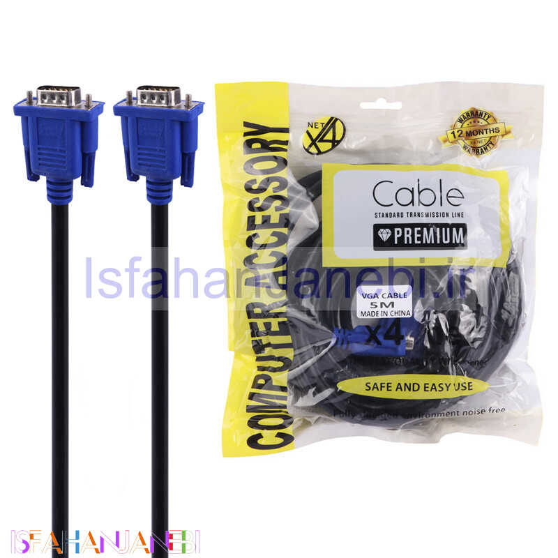 اصفهان جانبی-کابل VGA 3+6 ایکس فور نت X4 Net طول 5 متر