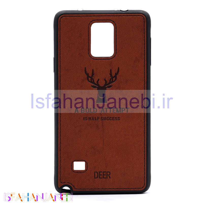اصفهان جانبی-قاب چرمی طرح گوزن Samsung Note 4 قهوه ای
