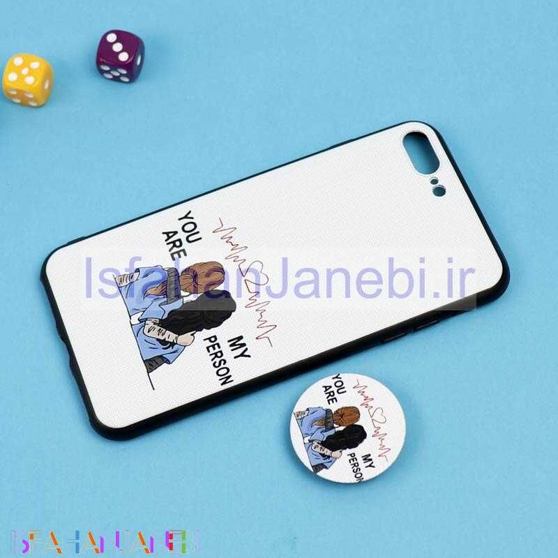 اصفهان جانبی-قاب فانتزی برجسته + پاپ سوکت طرح Friends آیفون iPhone 7 Plus / 8 Plus سری D