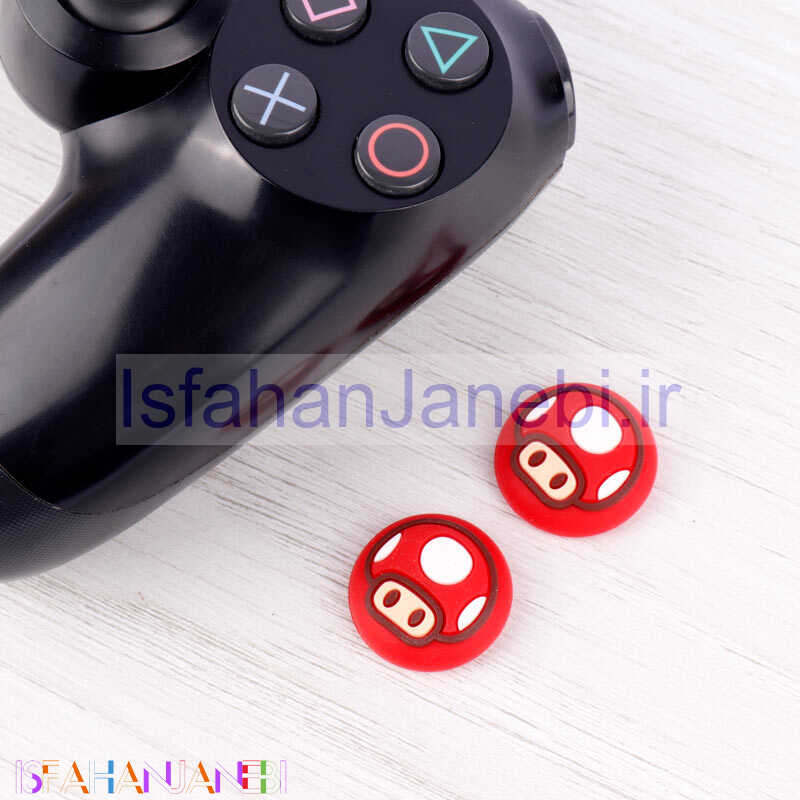 اصفهان جانبی-روکش آنالوگ دسته بازی Play Station/XBOX طرح قارچ قرمز