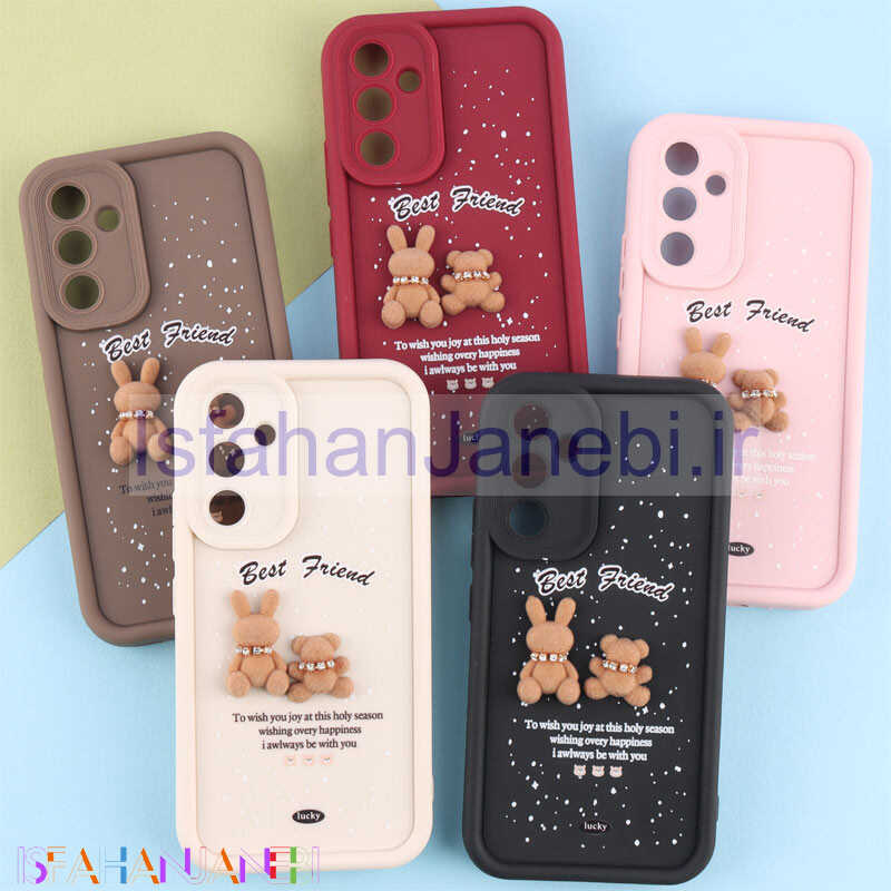 اصفهان جانبی-قاب سولید کیس عروسکی پشمالو محافظ لنزدار Samsung Galaxy A54