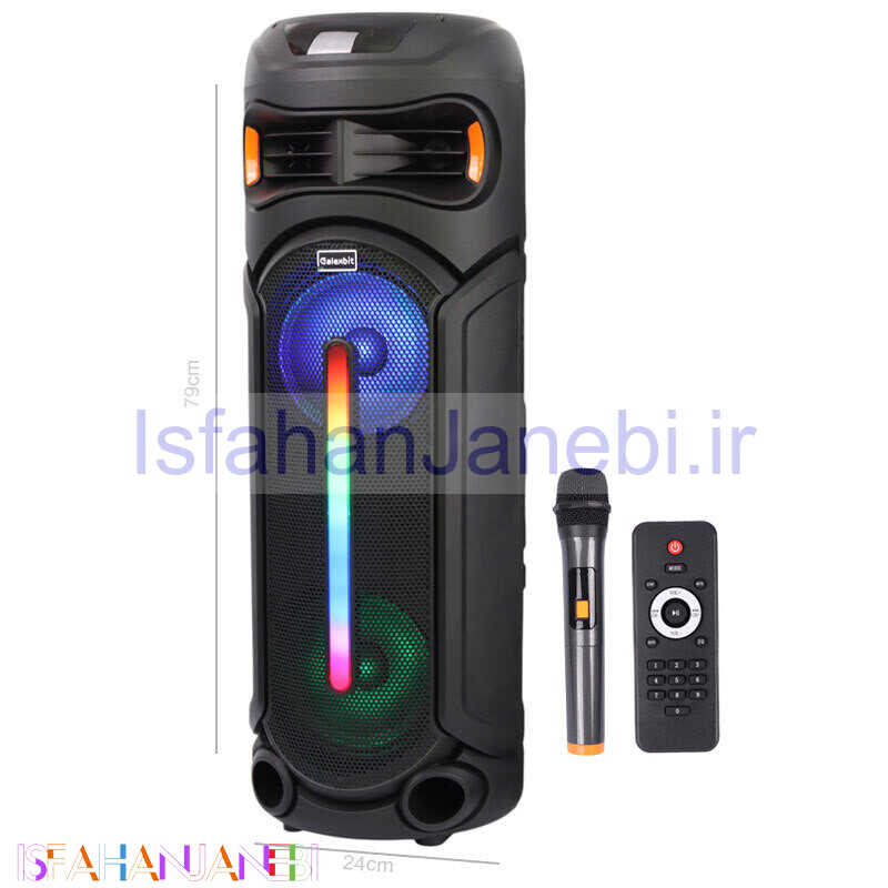 اصفهان جانبی-اسپیکر چمدانی بلوتوثی گلکس بیت GS-42 + میکروفون و ریموت کنترل