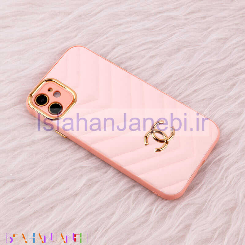 اصفهان جانبی-قاب پافر چرمی لوزی محافظ لنزدار iPhone 11