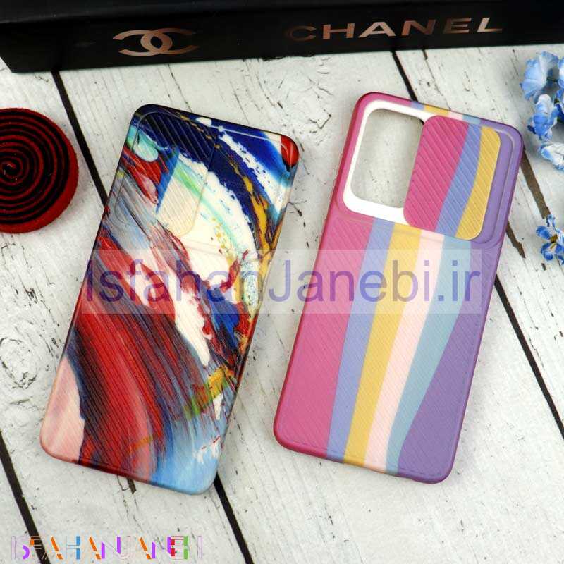 اصفهان جانبی-قاب سیلیکونی محافظ لنزدار کبریتی طرح آبرنگی Samsung Galaxy A72