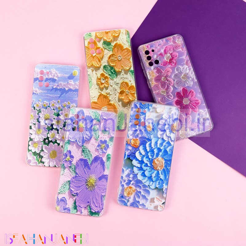 اصفهان جانبی-قاب ژله ای طرحدار گل برجسته محافظ لنزدار Samsung Galaxy A31