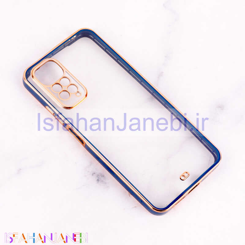 اصفهان جانبی-قاب Chrome دور طلایی محافظ لنزدار Xiaomi Redmi Note 11 / 11s