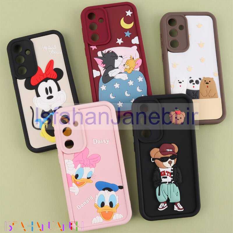 اصفهان جانبی-قاب سولید سامسونگ Galaxy S23 FE 5G کارتونی برجسته محافظ لنزدار