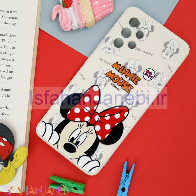 اصفهان جانبی-قاب سیلیکونی سفید محافظ لنزدار طرح میکی موس 1 سامسونگ Samsung Galaxy A32 4G