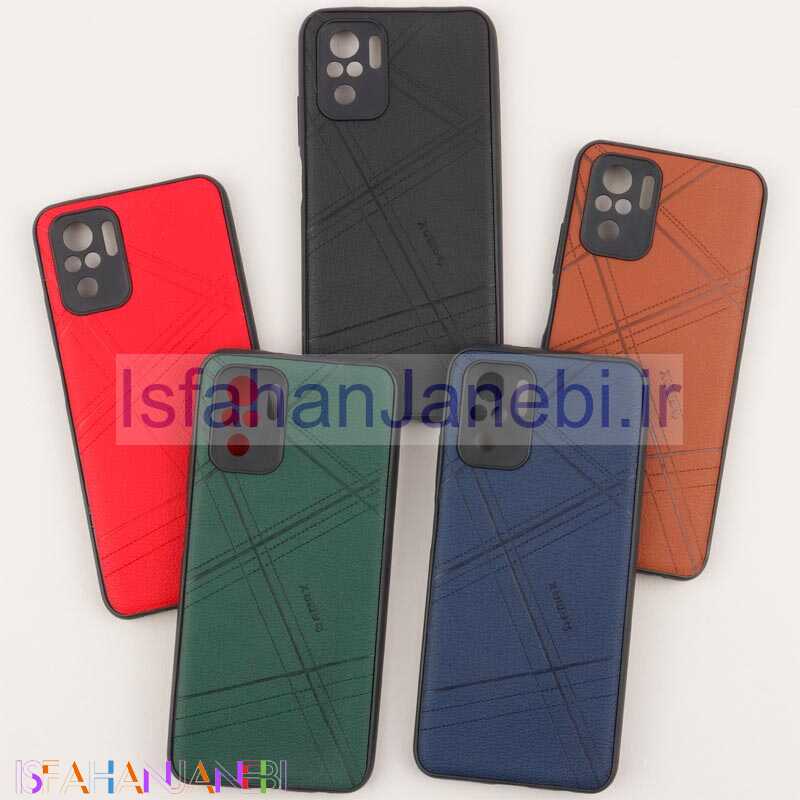 اصفهان جانبی-قاب چرمی Remax شیائومی Redmi Note 10 4G / 10S محافظ لنزدار