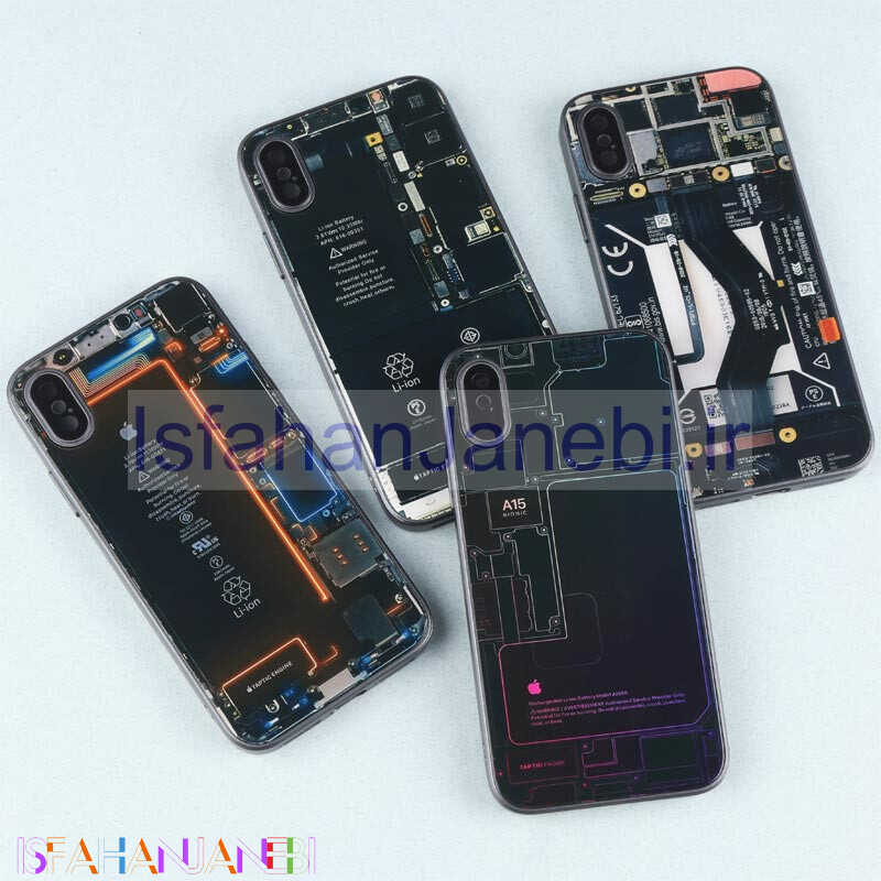 اصفهان جانبی-قاب PC طرح برد محافظ لنزدار iPhone X / XS