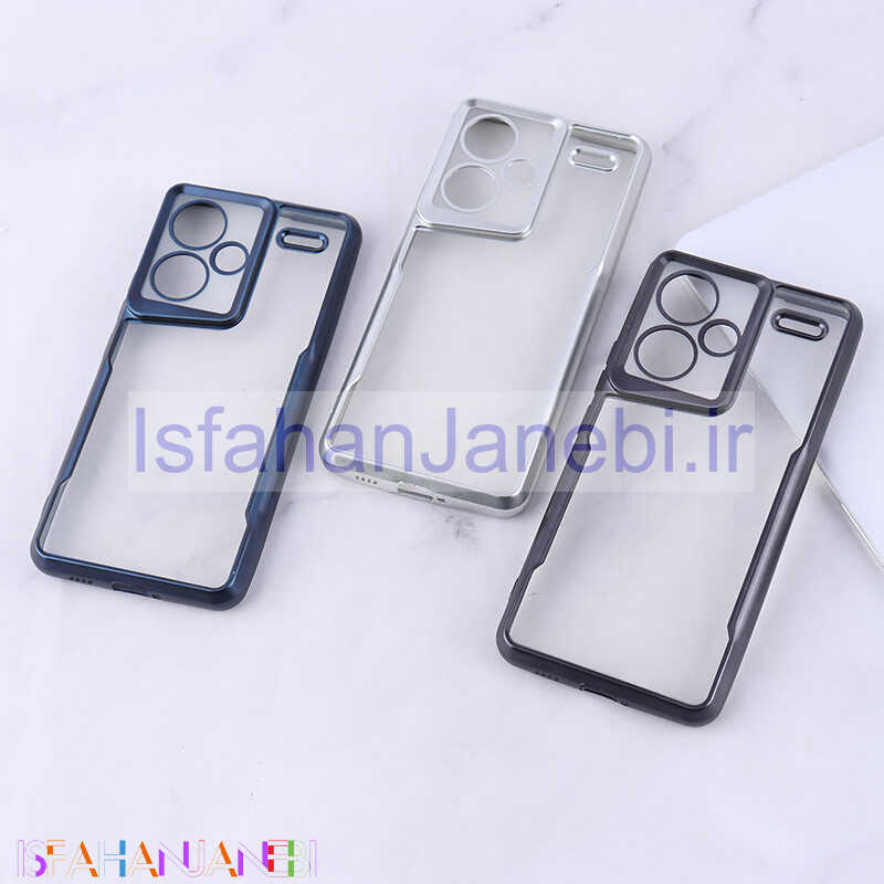 اصفهان جانبی-قاب ژله ای شفاف شیائومی Redmi Note 13 Pro Plus طرح تیتانیوم محافظ لنزدار