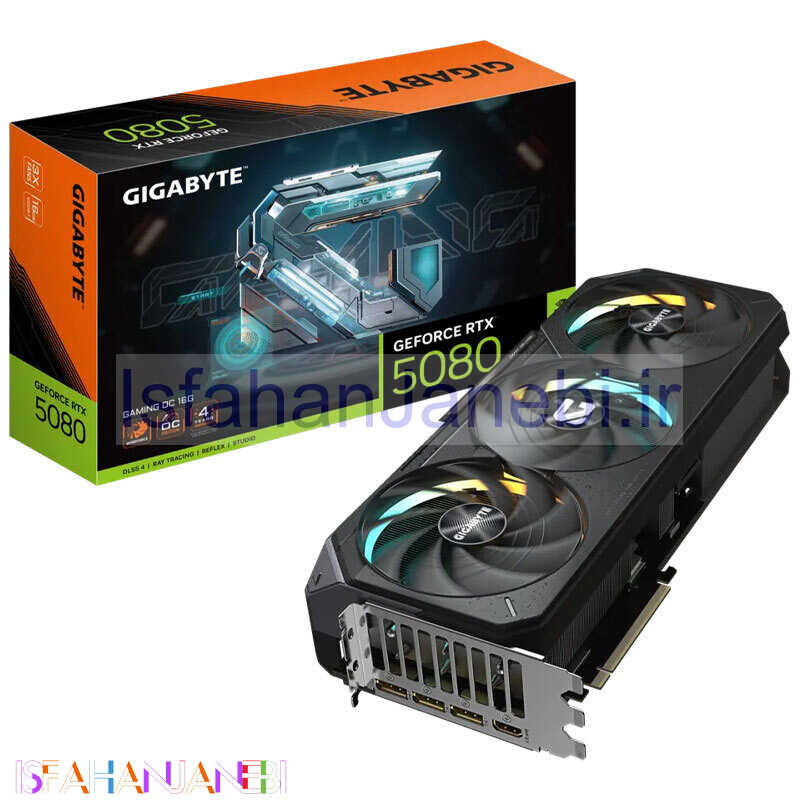 اصفهان جانبی-کارت گرافیک GIGABYTE GeForce RTX 5080 GAMING OC 16GB GDDR7 256Bit