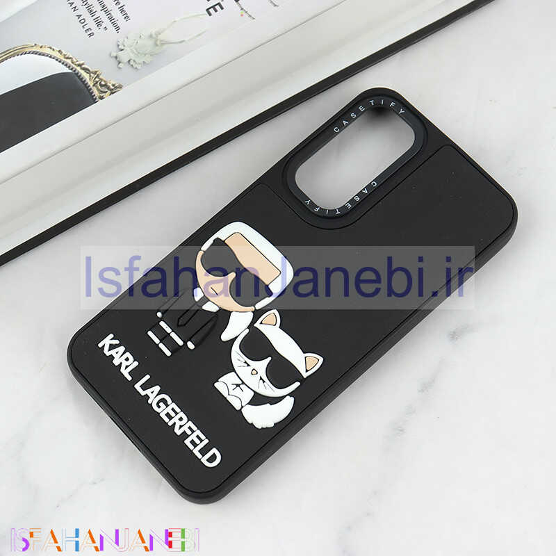 اصفهان جانبی-قاب Casetify سامسونگ Galaxy S23 FE 5G طرح Karl Lagerfeld برجسته