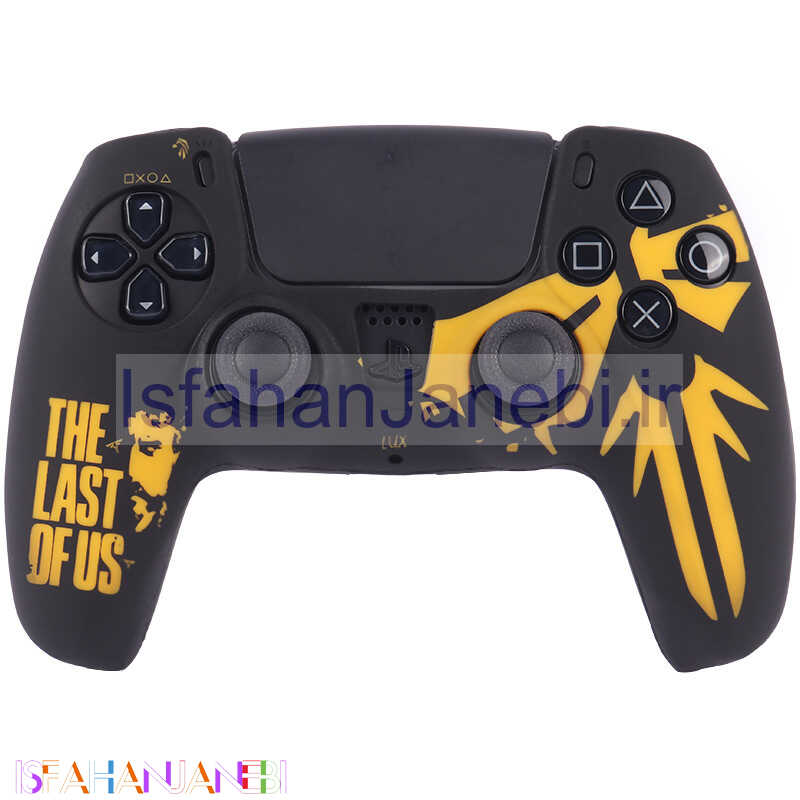اصفهان جانبی-روکش دسته بازی PS5 طرح The last of Us زمینه مشکی زرد