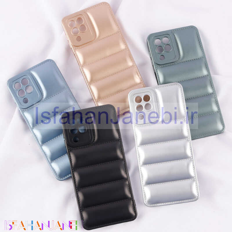اصفهان جانبی-قاب پافر ژله ای براق محافظ لنزدار Samsung Galaxy A22 4G / M22 / M32 4G