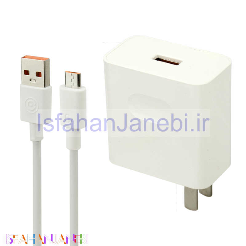 اصفهان جانبی-شارژر دیواری فست شارژ Caza T400 6A QC PD 100W + کابل میکرو یو اس بی