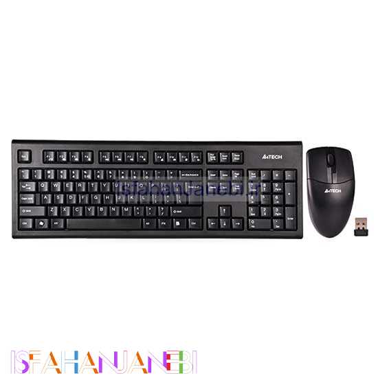 اصفهان جانبی-کیبورد و موس بی سیم ای فورتک 3100N