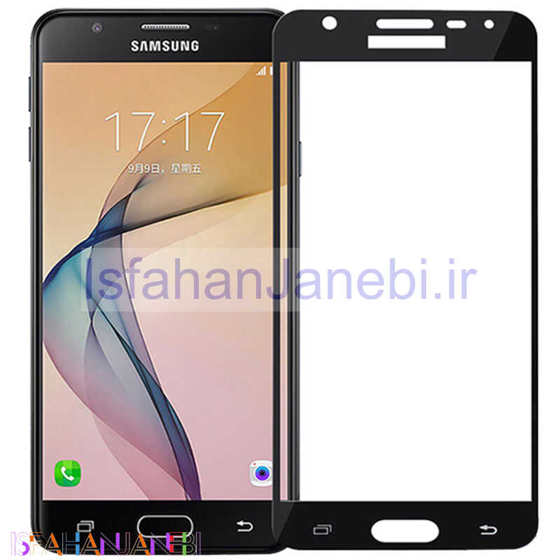 اصفهان جانبی-گلس تمام چسب Samsung C7 Pro مشکی