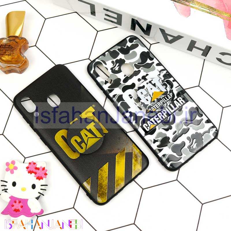 اصفهان جانبی-قاب فانتزی برجسته + پاپ سوکت طرح CAT سامسونگ A20/A30 سری D